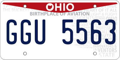 OH license plate GGU5563