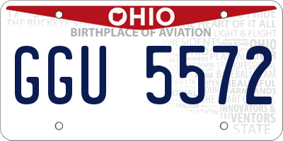 OH license plate GGU5572