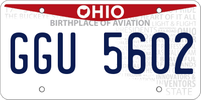 OH license plate GGU5602