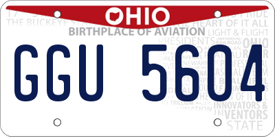 OH license plate GGU5604
