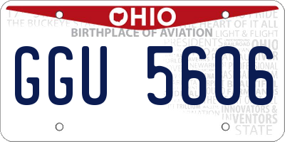 OH license plate GGU5606