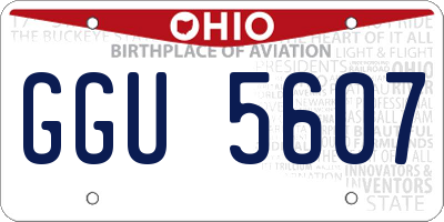 OH license plate GGU5607