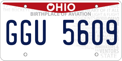 OH license plate GGU5609