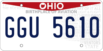 OH license plate GGU5610