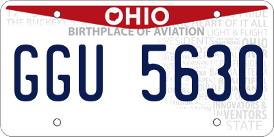 OH license plate GGU5630