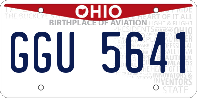 OH license plate GGU5641