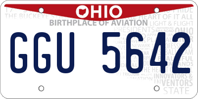 OH license plate GGU5642