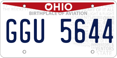 OH license plate GGU5644