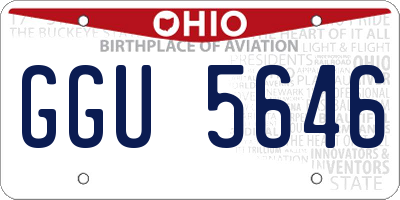 OH license plate GGU5646