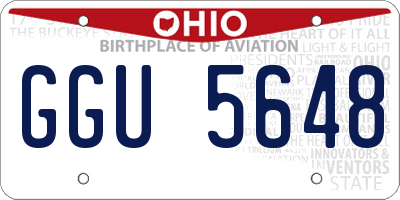 OH license plate GGU5648