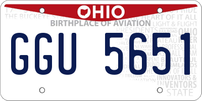 OH license plate GGU5651
