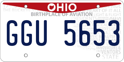 OH license plate GGU5653