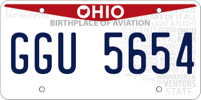OH license plate GGU5654