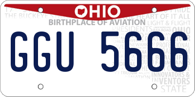 OH license plate GGU5666