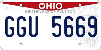 OH license plate GGU5669
