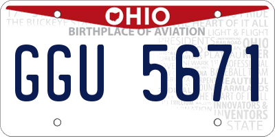 OH license plate GGU5671