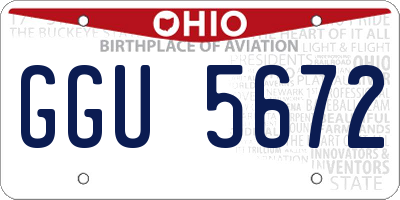 OH license plate GGU5672