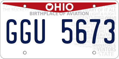 OH license plate GGU5673