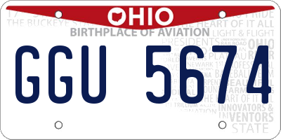 OH license plate GGU5674