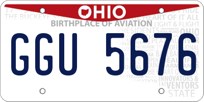 OH license plate GGU5676