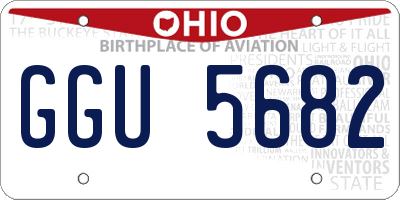 OH license plate GGU5682