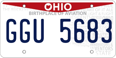 OH license plate GGU5683