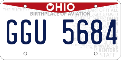 OH license plate GGU5684