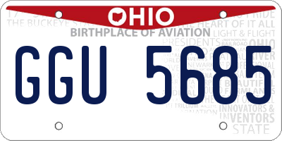 OH license plate GGU5685