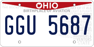 OH license plate GGU5687
