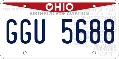 OH license plate GGU5688