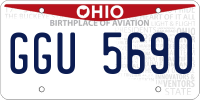 OH license plate GGU5690