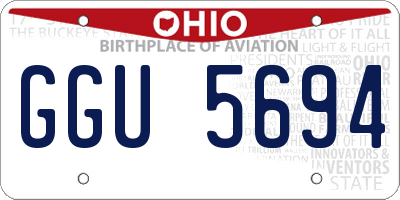OH license plate GGU5694