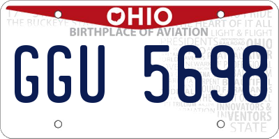 OH license plate GGU5698