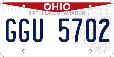 OH license plate GGU5702