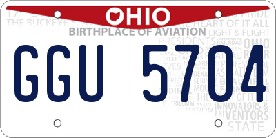 OH license plate GGU5704