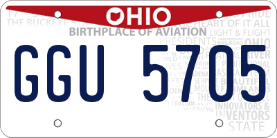 OH license plate GGU5705