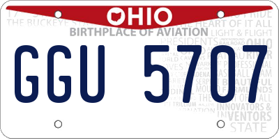 OH license plate GGU5707
