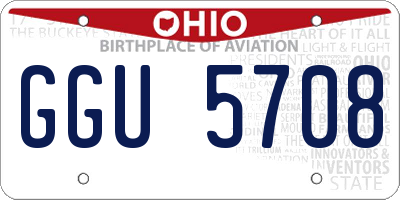 OH license plate GGU5708