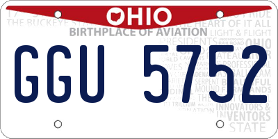 OH license plate GGU5752
