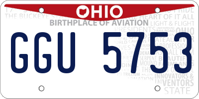 OH license plate GGU5753