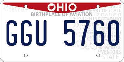 OH license plate GGU5760