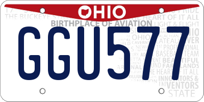 OH license plate GGU577