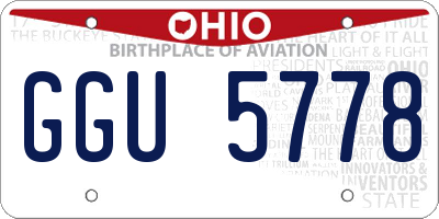OH license plate GGU5778