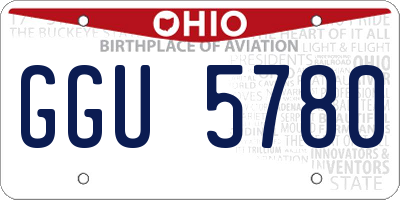 OH license plate GGU5780