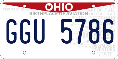 OH license plate GGU5786