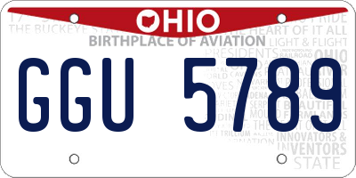 OH license plate GGU5789