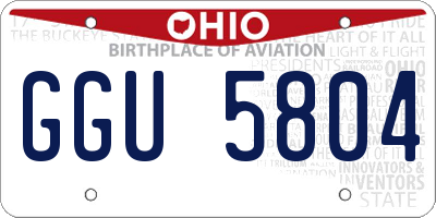 OH license plate GGU5804