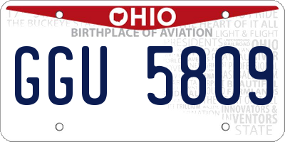 OH license plate GGU5809