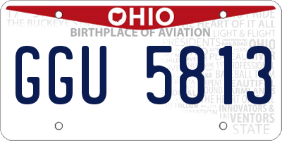 OH license plate GGU5813