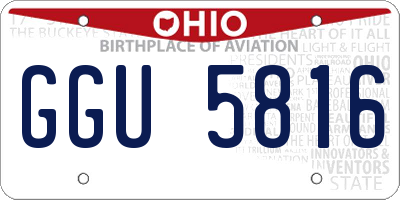 OH license plate GGU5816